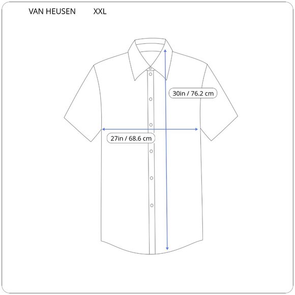 Van Heusen Mens Shirt XXL 18 18.5 Classic Blue Circles Lightweight GEO78XE - Picture 2 of 7